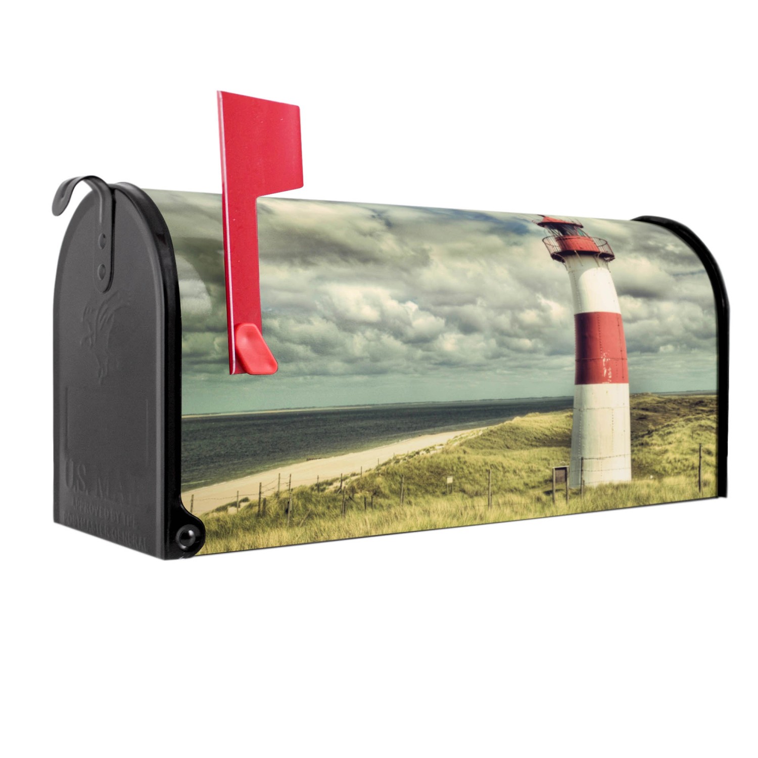 Banjado Amerikanischer Briefkasten Schwarz 48x22x16cm US Mailbox Letterbox günstig online kaufen