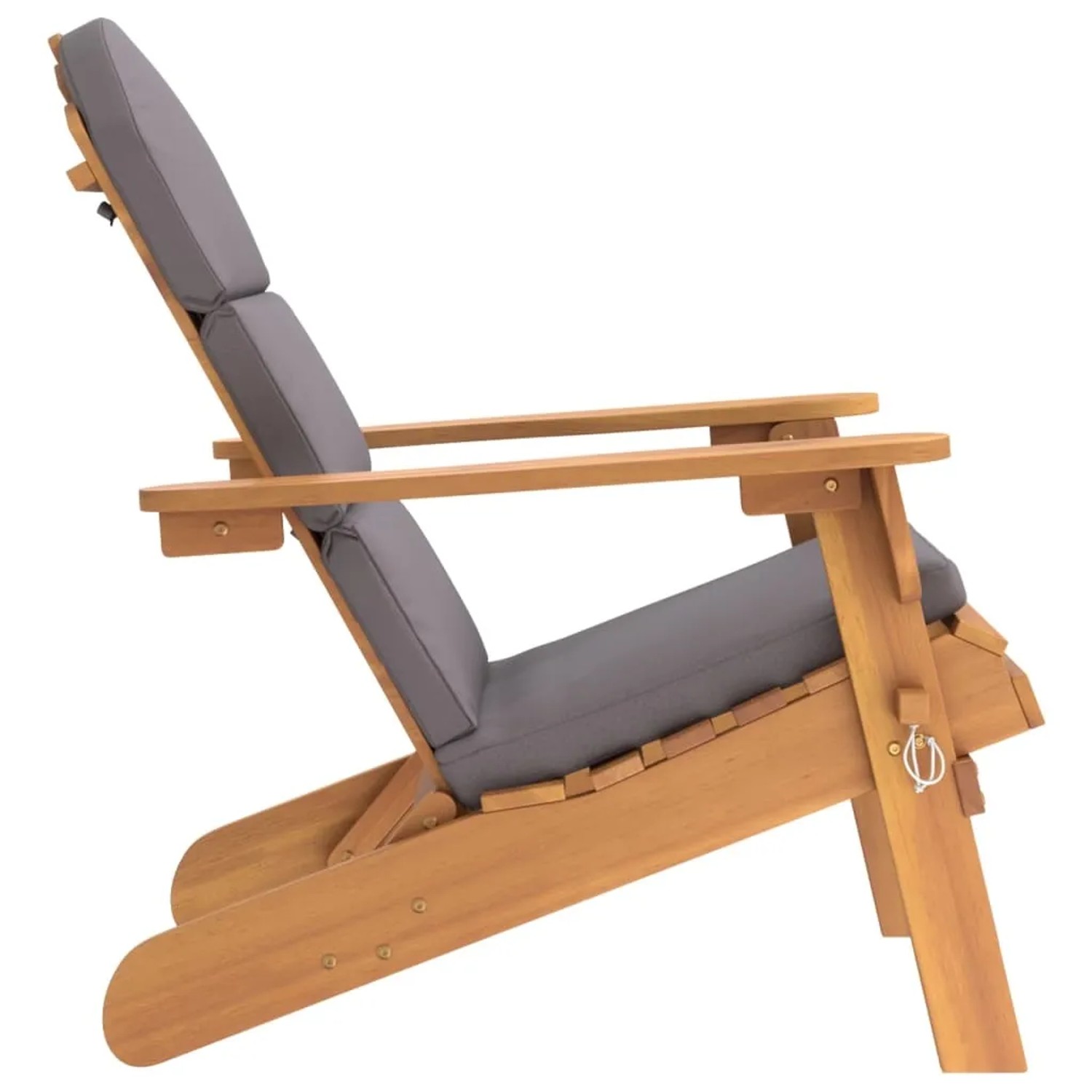 ART TO REAL Adirondack Sitzkissen Outdoor – 2-teilig, Wasserdicht, Rutschfeste Bänder, Grau