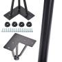 SOTECH Haarnadelbeine, 4er Set, 150mm hoch, aus schwarzem Stahl mit Schrauben und Bodenschützern.