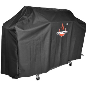 Schwarze Abdeckhaube für El Fuego Gasgrill Deluxe und Long Beach. Grillutensil zum Schutz vor Witterung.