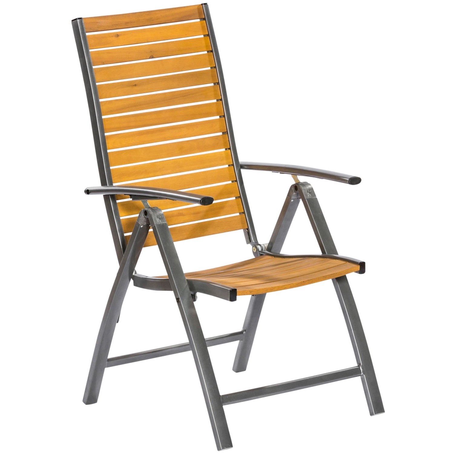 MERXX Gartensessel Santorin, Eukalyptusholz/Aluminium, klappbar, braun