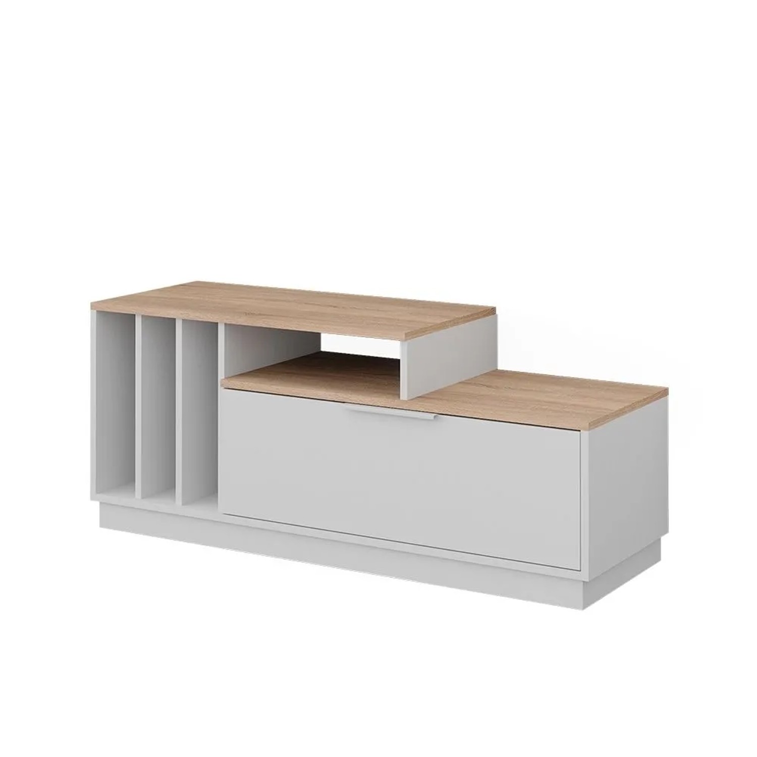 Vicco Lowboard Betti Weiß/Sonoma 120 x 50 mit 1 Tür
