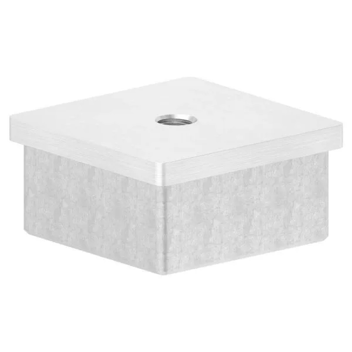 FeNau Einsteckkappe V2A Für Quadratrohr 50x50x2,0 mm Mit M8 Gewinde