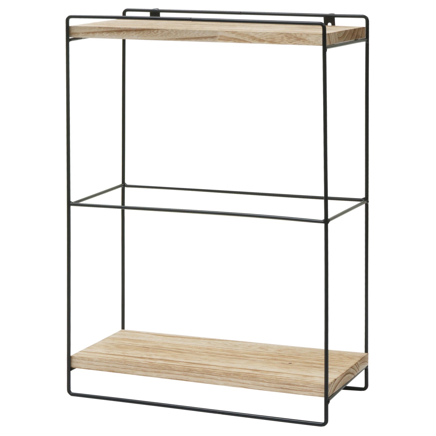 BERLINLODGE Wandregal HxBxT 50x35x17cm Massiv-Holz Metall Industrial 2 Rega günstig online kaufen