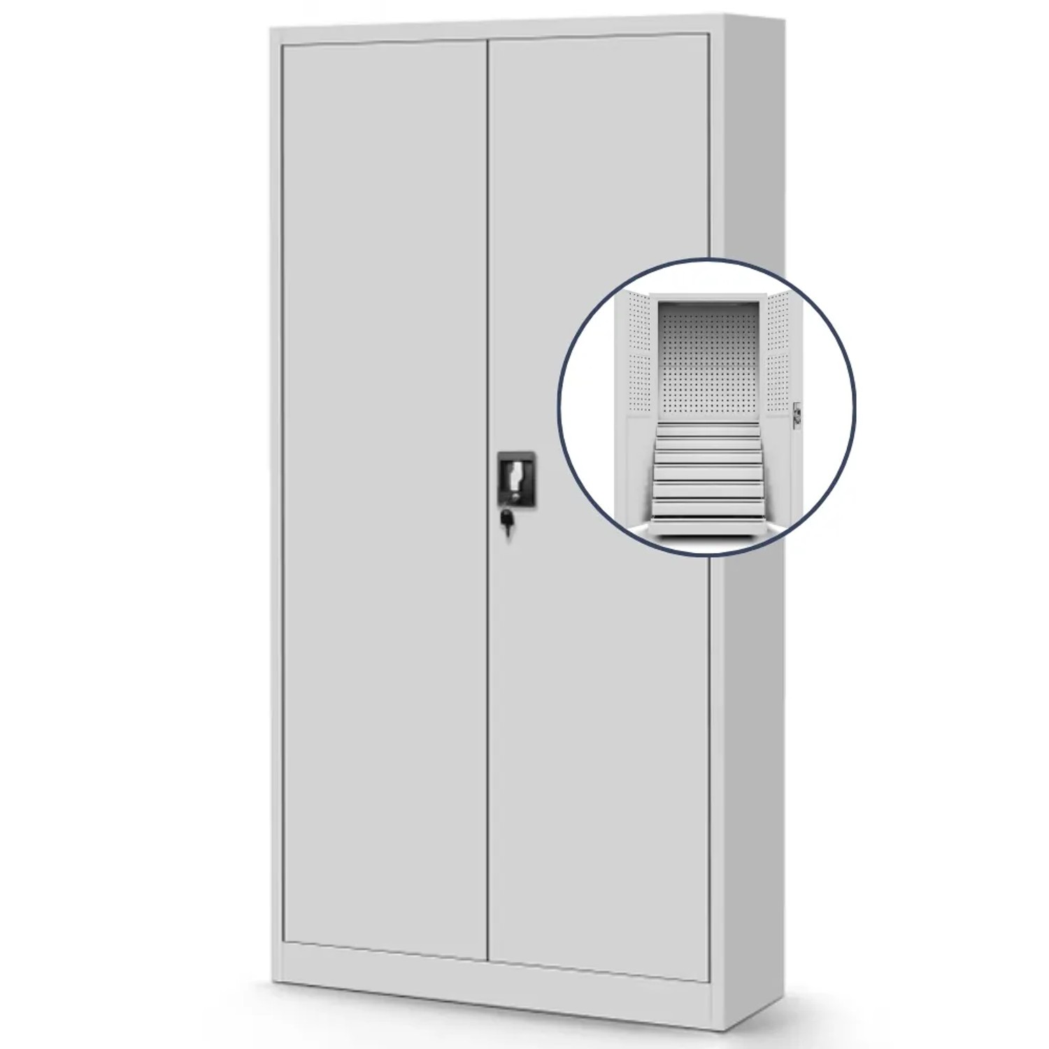 JAN NOWAK Werkzeugschrank mit Schubladen DAREK 185 x 92 x 50 cm Grau