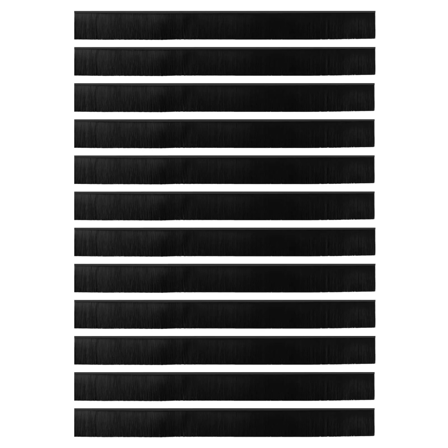 vidaXL Selbstklebende Türbürstendichtungen 12 Stk Schwarz 100 cm 42019580