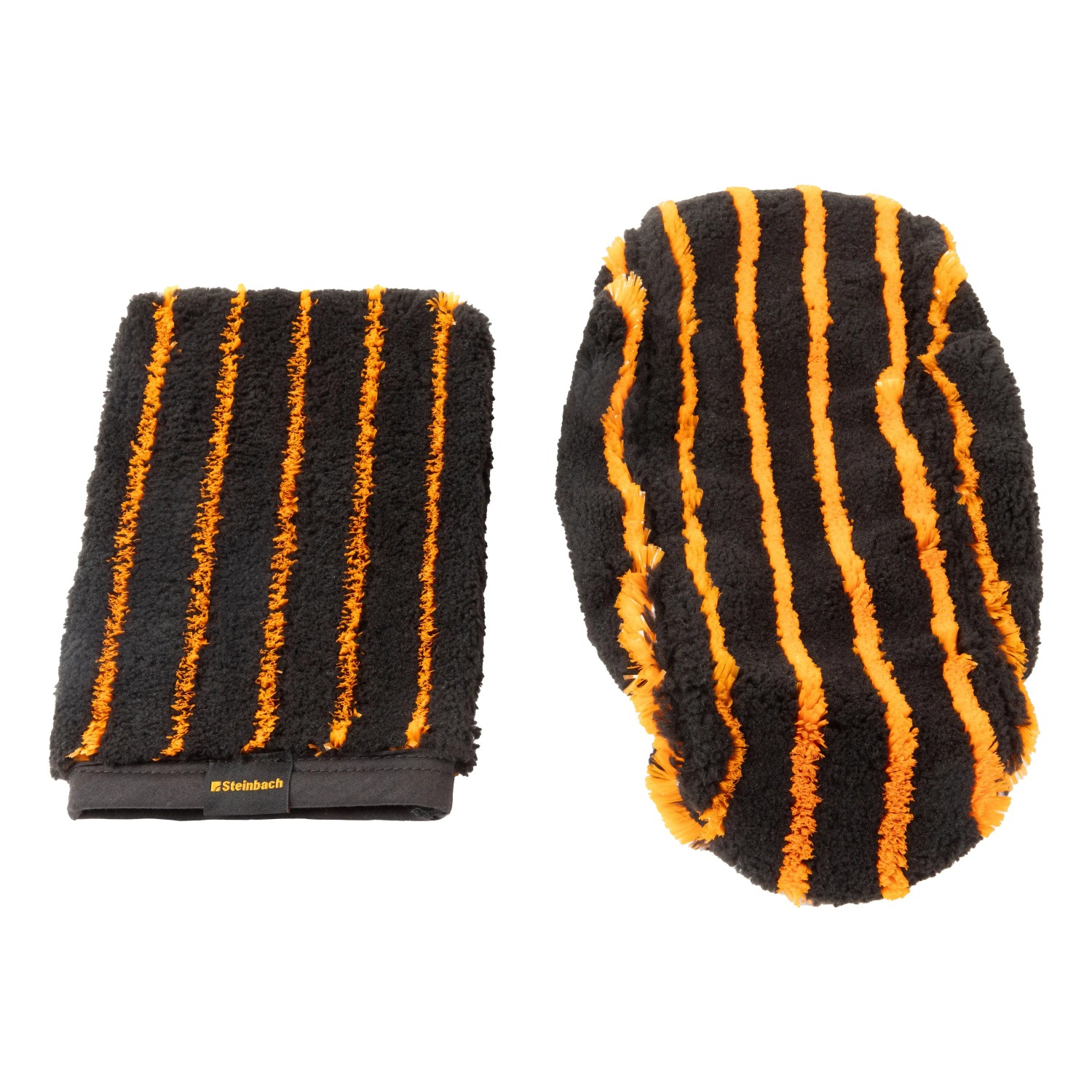 Steinbach Aquascrub Reinigungsset, 3-teilig, schwarz-orange: Handschuh und Schuh zur Poolreinigung.
