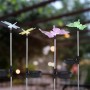 4er Set bunte LED Solar-Gartenstecker in Insektenform (Libelle, Schmetterling) für stimmungsvolle Beleuchtung.