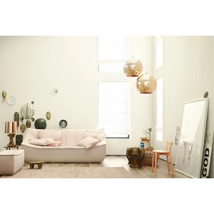 Wohnraum in Wool: Matte Wandfarbe Schöner Wohnen Trendfarbe in hellem Grau-Beige.