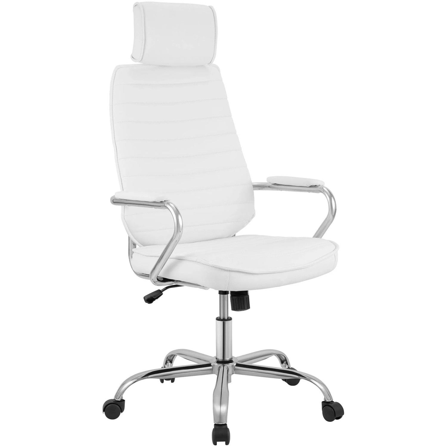 DELUKE Bürostuhl Ergonomisch FUGOR Schreibtischstuhl Mit Rollen Höhenverstellbarer Drehstuhl Computerstuhl 125 Kg Weiß