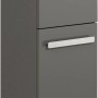 Pelipal Bad-Hochschrank Serie 4005 in Steingrau, 30 cm breit, mit Schublade und Softclose.