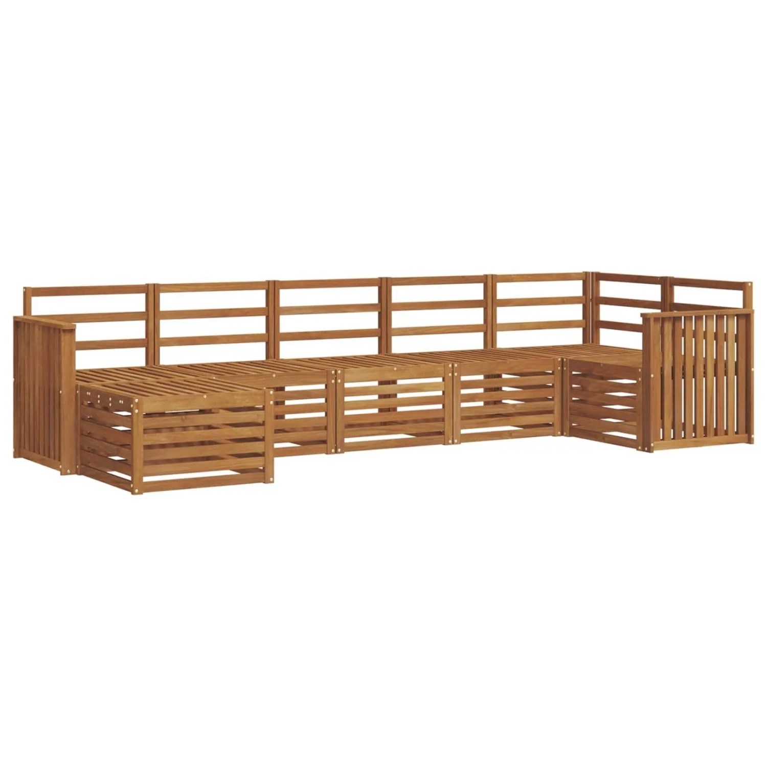 vidaXL Sofagarnituren 7 Tlg Natur Massivholz Akazie 3375164