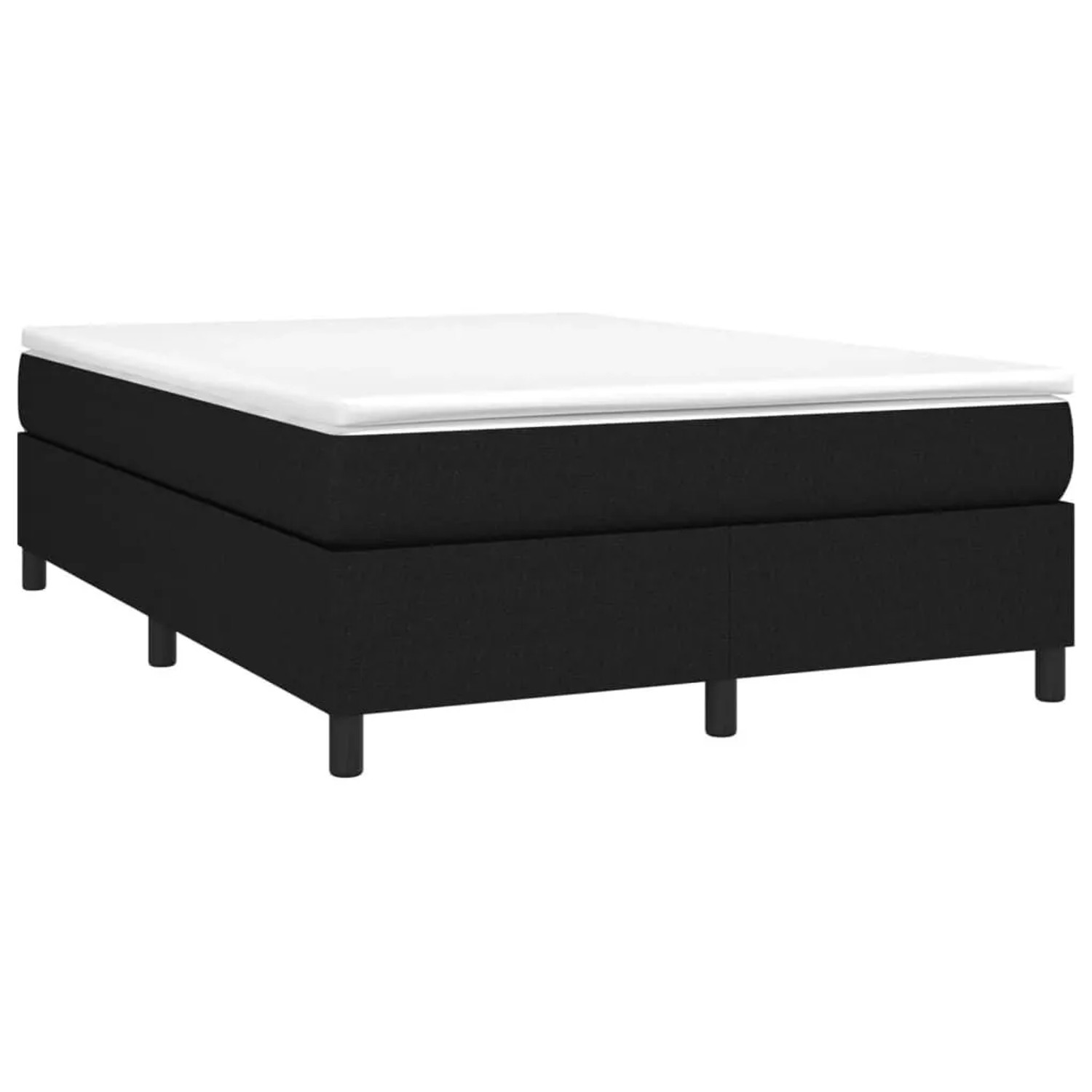 vidaXL Boxspringbett mit Matratze Schwarz 140x190 cm Stoff 3144417 günstig online kaufen