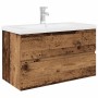 vidaXL Waschbeckenunterschrank mit Einbaubecken und Wasserhahn 3328933