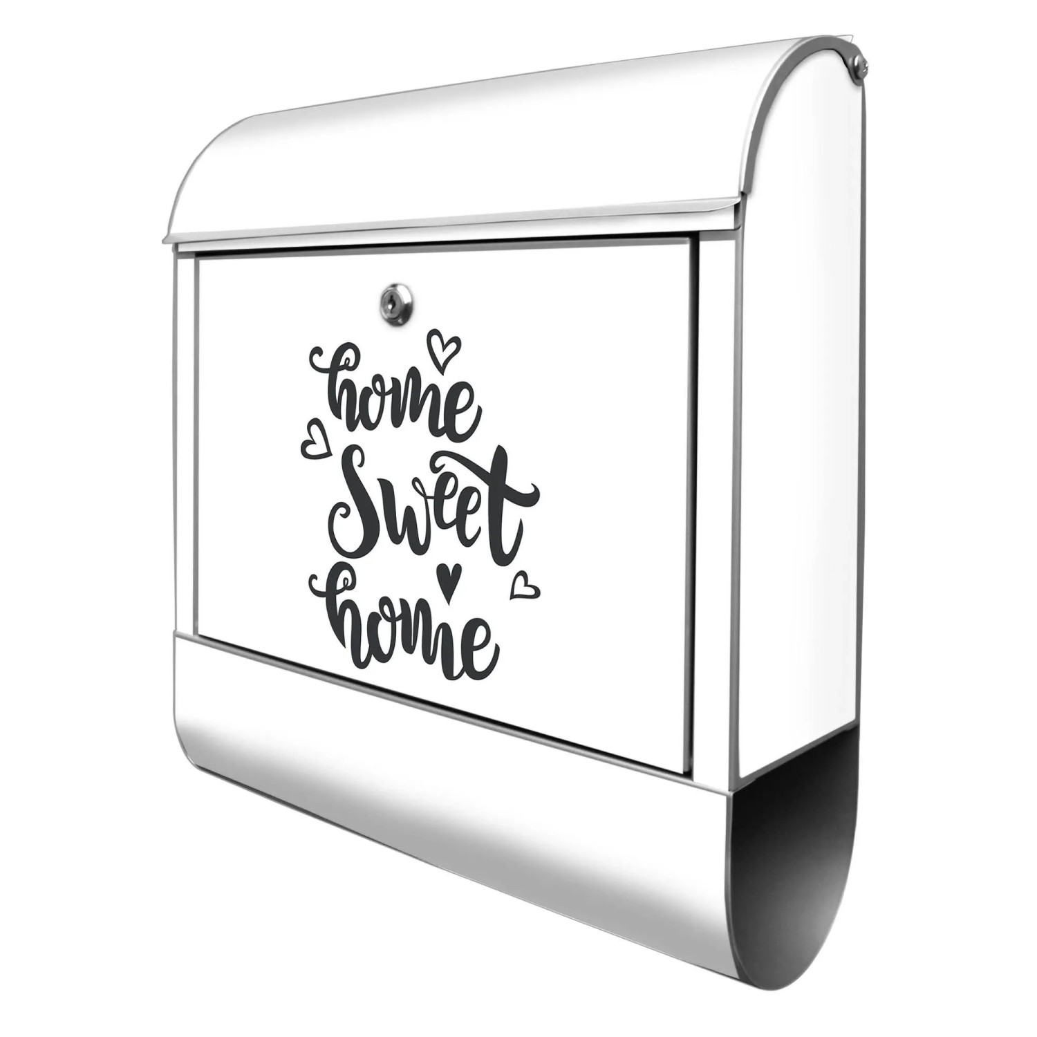 Banjado Design Briefkasten Silber Pulverbeschichtet 39x47x14cm 2 Schlüssel günstig online kaufen