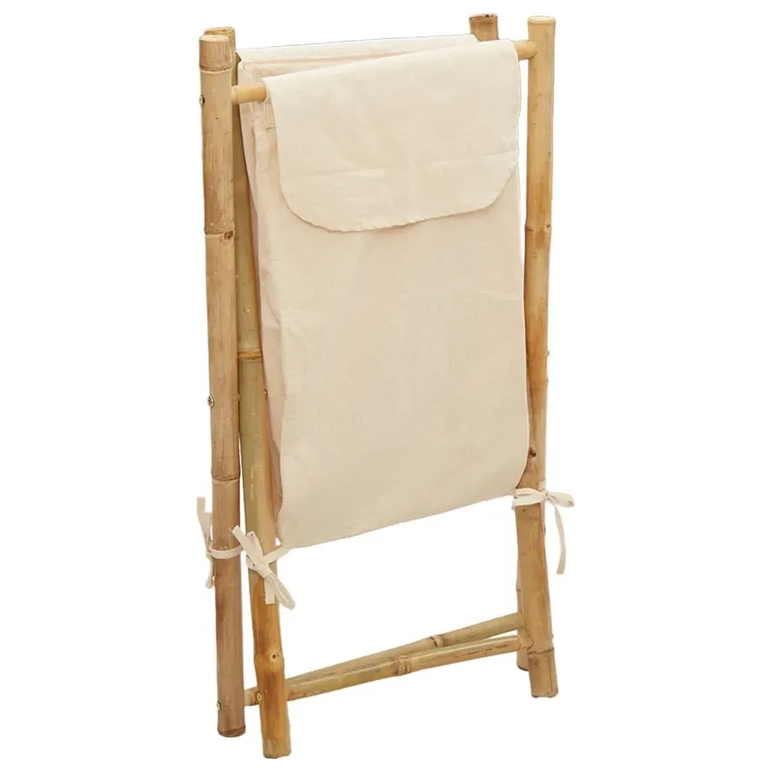 vidaXL Wäschekorb Cremeweiß 41,5x36x63,5 cm Bambus 368034_7