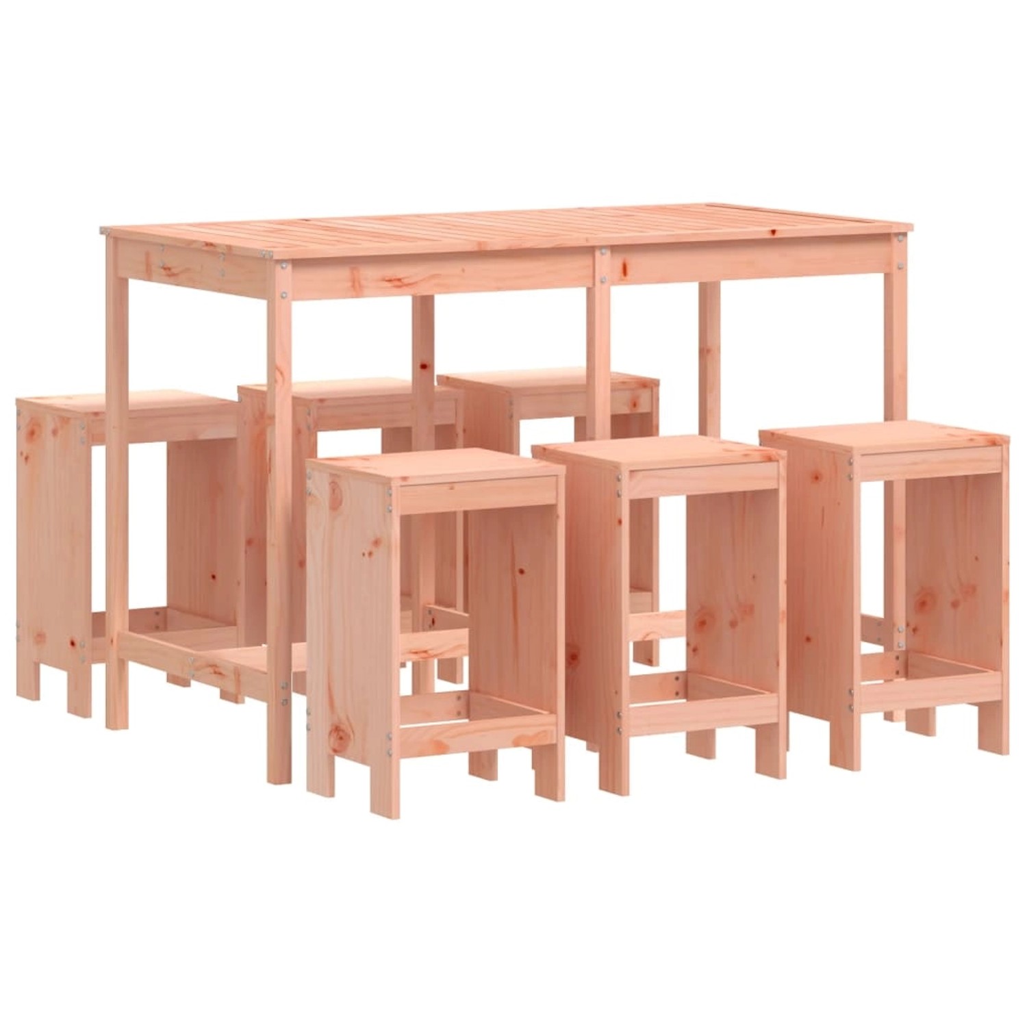 vidaXL 7-tlg Gartenbar-Set Massivholz Douglasie Modell 3