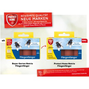 Protect Home Fliegenfänger, 4er-Packung. Geruchlose Klebefalle zur Fliegenbekämpfung in Innenräumen.