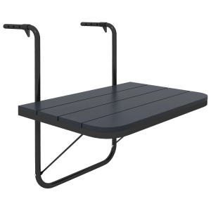 Klappbarer, höhenverstellbarer Balkonhängetisch von Outsunny, belastbar bis 25 kg.