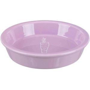 Trixie Kleintier-Napf aus Keramik mit Karotten-Motiv, lila, 200 ml.