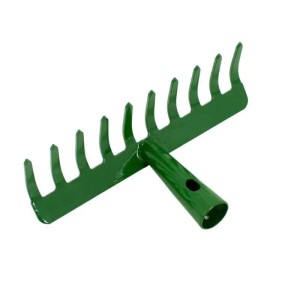 Galaflor Gartenrechen aus Stahl 10 Zinken 25 cm