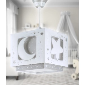 Dalber Kinderzimmer Deckenlampe Luna und Sterne Grau