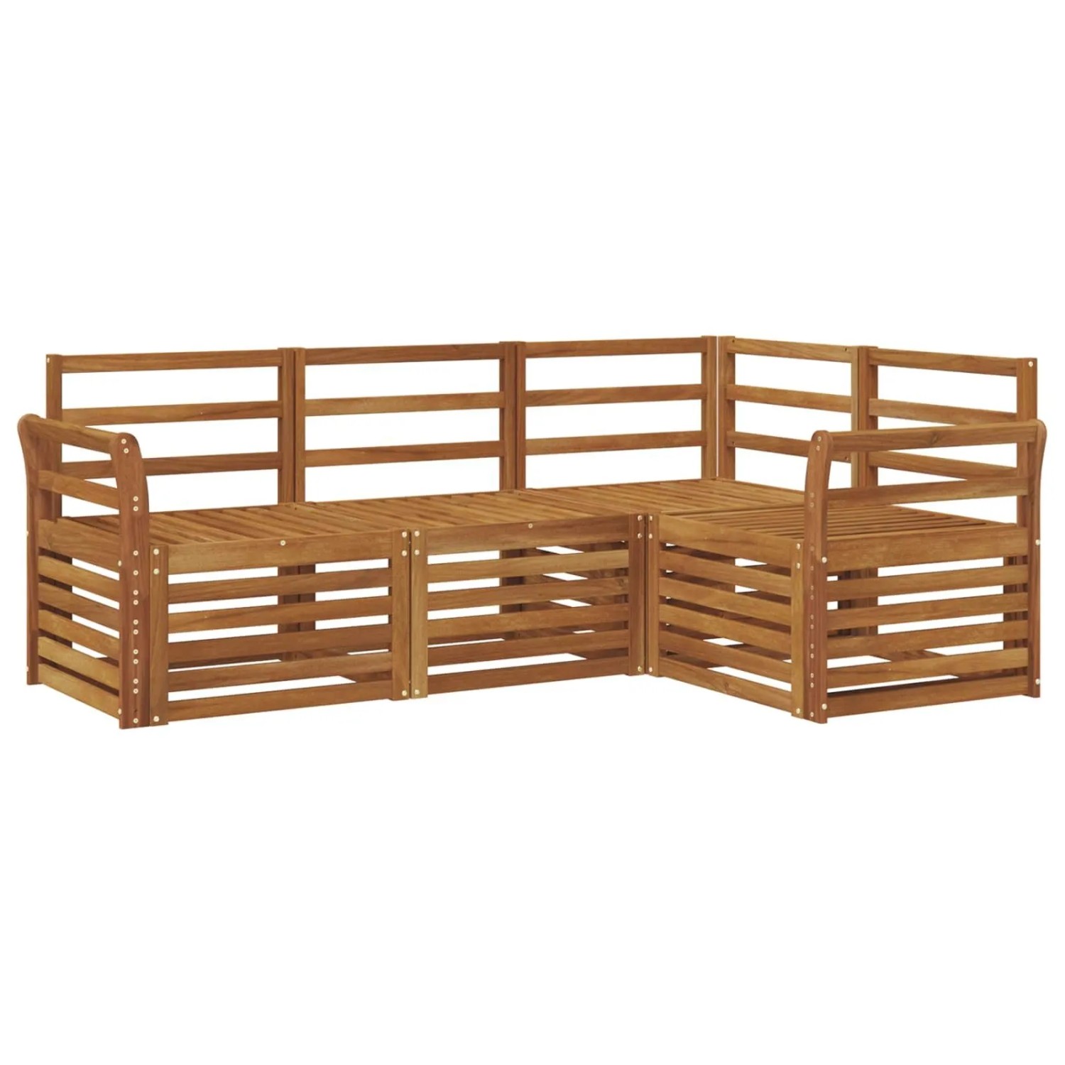vidaXL Sofagarnituren 4 Tlg Natur Massivholz Akazie 3374729