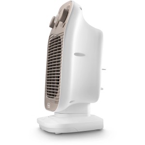 DeLonghi Schnellheizer HFS50F24, elektrischer Heizlüfter mit IP21 Schutz, 900-2400W, oszillierend.