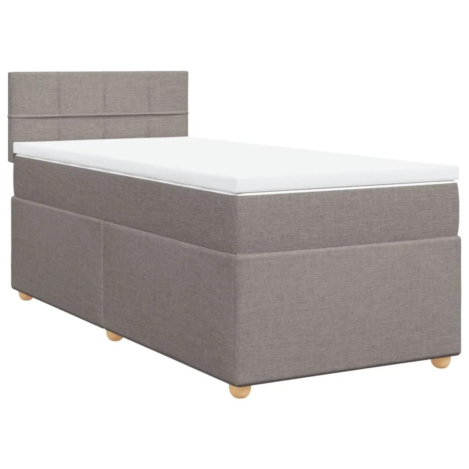 vidaXL Boxspringbett mit Matratze Taupe 90x200 cm Stoff 3288867 günstig online kaufen