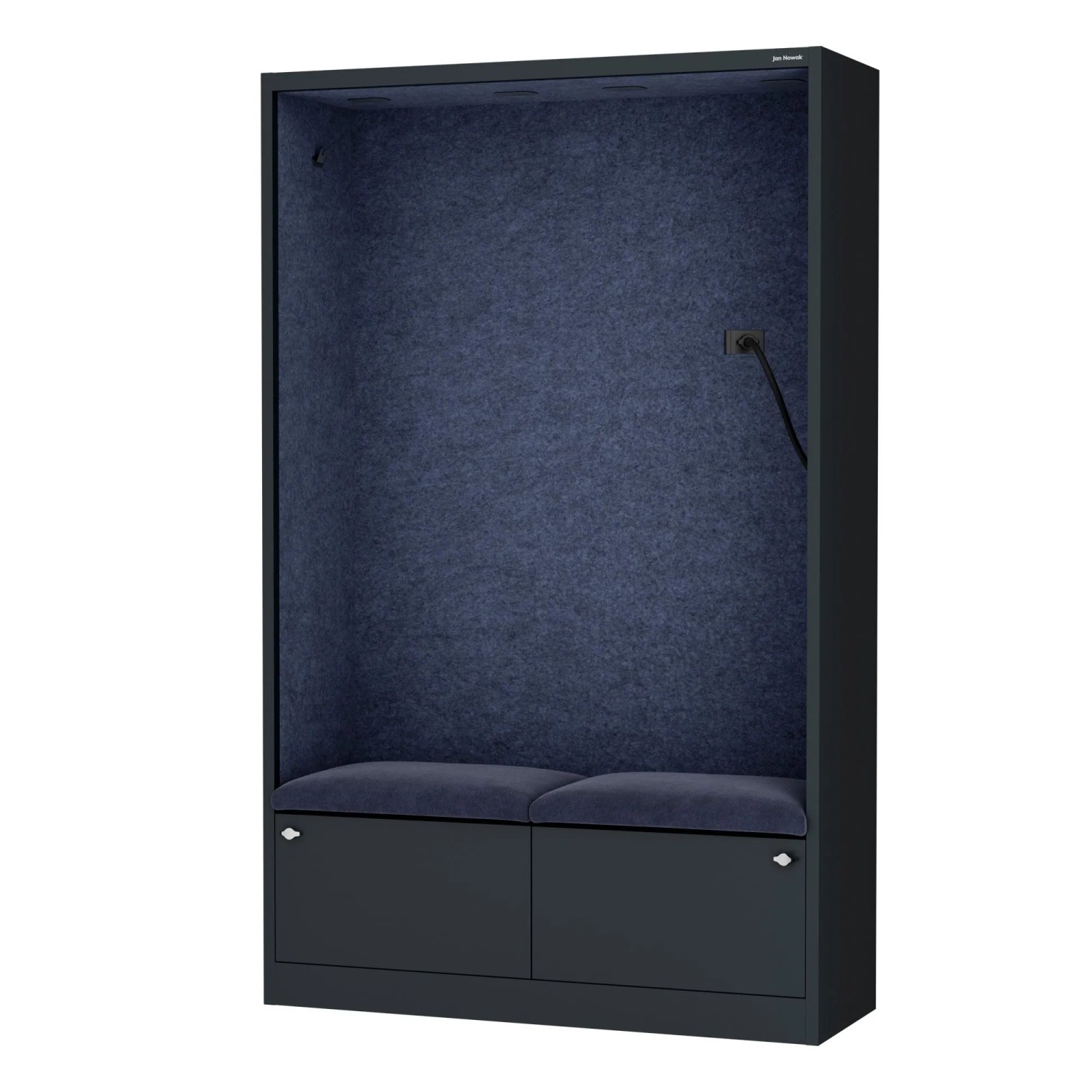 Jan Nowak Büroschrank Mit Gesprächsplatz Sally Akustische Ruhezone MentalBox Navy Blue Anthrazit