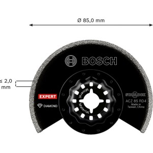 Bosch Expert ACZ 85 RD4 Fugensegmentblatt für Multifunktionswerkzeuge, Diamant-Technologie, schwarz.