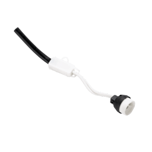 Orion Lightstyle GU10 Lampenfassung aus Keramik mit Anschlusskabel und Isolierschlauch.