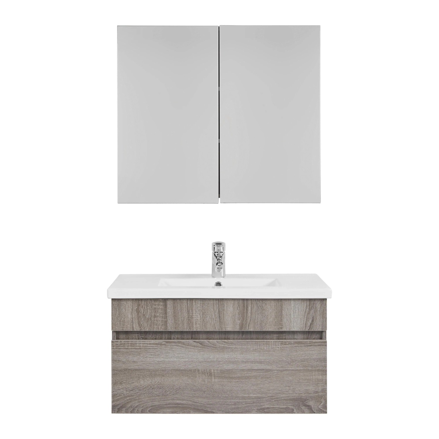 Bessagi Home Badezimmer Isla Grau