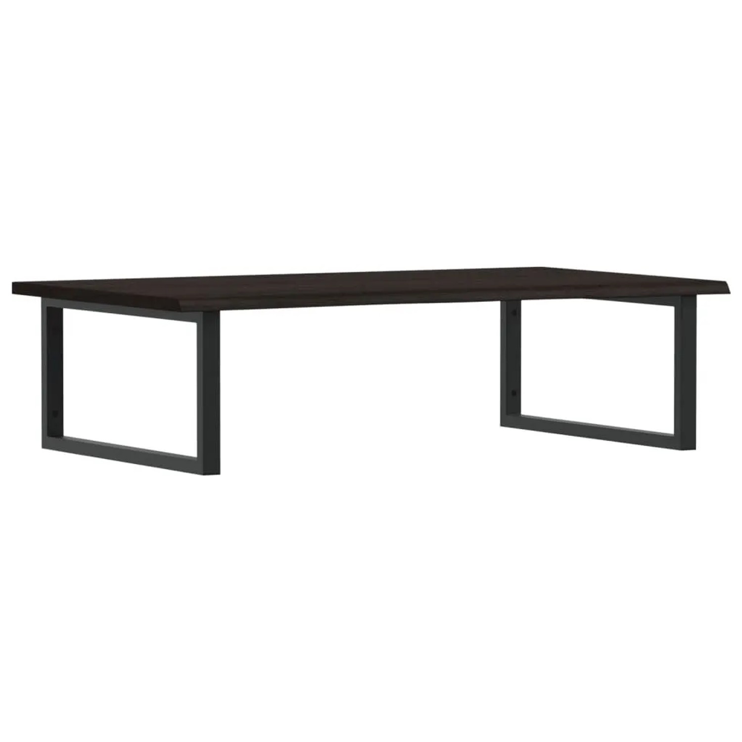 vidaXL Waschtischplatte mit Halterung Stahl und Massivholz Eiche 3302661