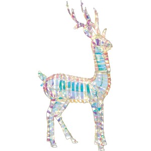 Leuchtender Rentier, 83 cm, mit 120 warmweißen LEDs, für Innen und Außen als Weihnachtsdeko.