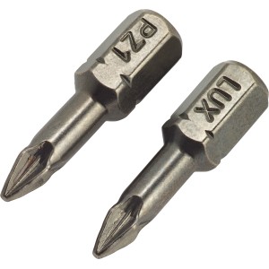 Zwei LUX Torsion Bits Comfort PZ1, 25mm, aus Stahl.