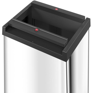 Hailo Mülleimer Big-Box Swing XL, 52 l, Weiß, mit Schwingdeckel und Klemmrahmen für Müllbeutel.