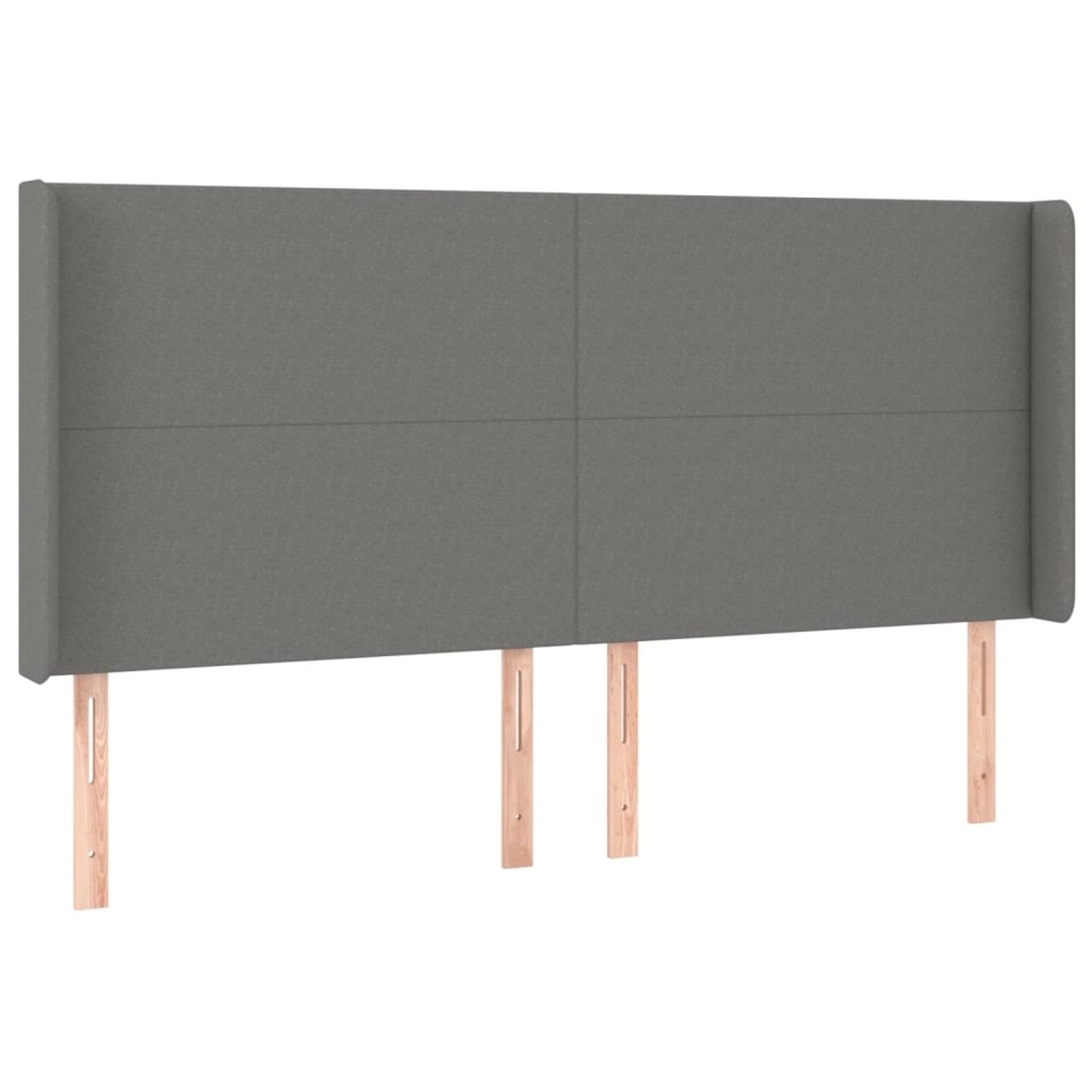 vidaXL LED Kopfteil Dunkelgrau 183x16x118/128 cm Stoff 3123783