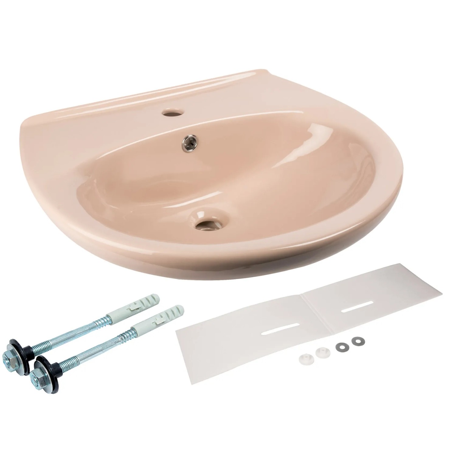 Calmwaters Hänge-Waschbecken 60 cm Beige-Bahamabeige Set  