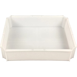 Transparenter Eurobox Einsatzkasten 1/2 quer für 60x40 cm Tauro Box zur Unterteilung.