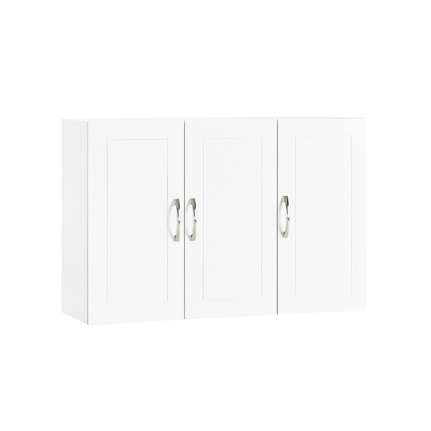 SoBuy Hängeschrank mit Drei Türen Wandschrank Badmöbel Weiß FRG231-L-W günstig online kaufen