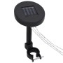 Detailaufnahme der Solarpanel-Einheit für die LED-Lichterkette des vidaXL Pavillons, Anthrazit.