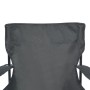 Schwarzer 24Move Campingstuhl, Faltstuhl mit Getränkehalter, max. 100kg, Rückansicht.