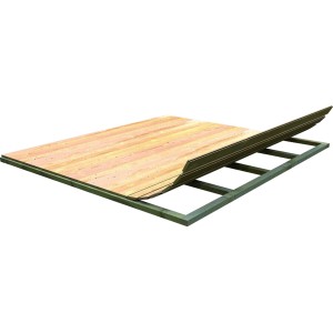 Karibu Fußboden für Gartenhaus, Fichte naturbelassen, 2,34 x 3,52 m.