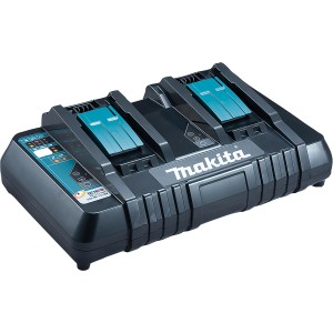 Makita DC18RD Schnell-Ladegerät für zwei 18V Akkus gleichzeitig laden.