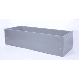 PROREGAL Hochbeete Growline Plast HxBxT 41x180x180cm 2 Ebenen Grau