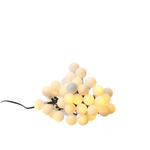 Marelida LED Solar Lichterkette Berry Cherry 30 Weiße Kugeln Bälle 8 Modi 4,5m Sensor