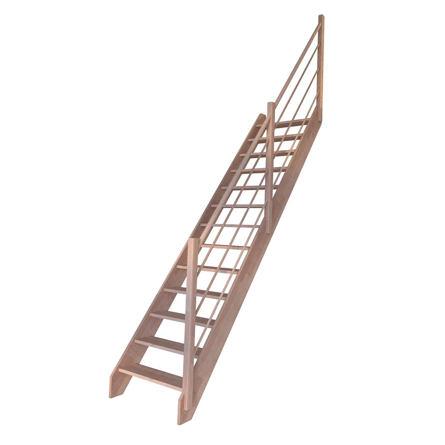 StarWood Treppe Rhodos Buche Gerade Holz-Design-Geländer R FSC® günstig online kaufen