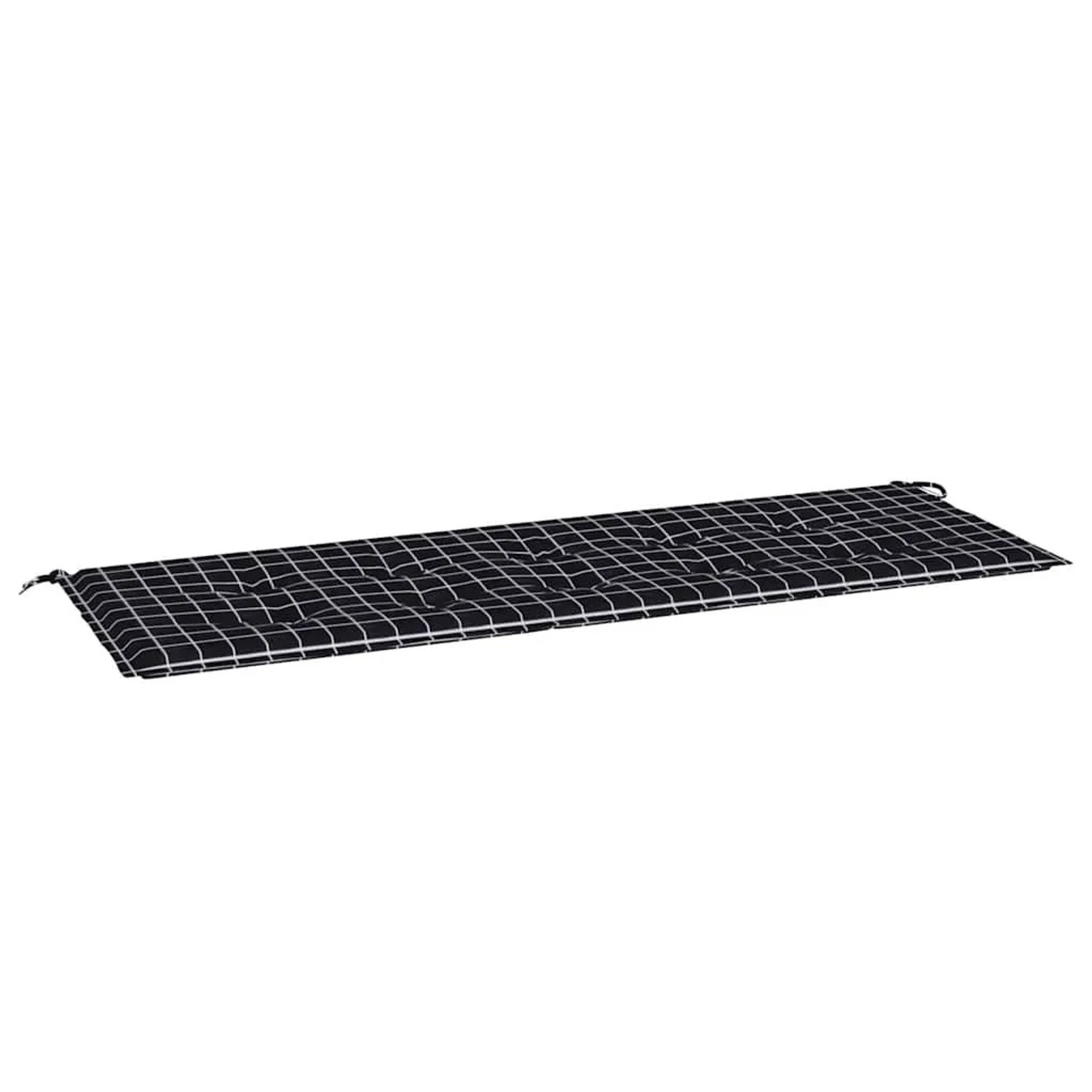 vidaXL Gartenbank-Auflage Schwarz Karomuster 150x50x4 cm Oxford-Gewebe 3611 günstig online kaufen