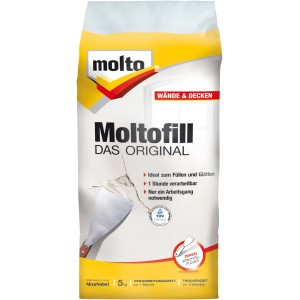 Molto Moltofill Spachtelpulver Innen 5 kg Sack für Wand- und Deckenspachtelarbeiten.